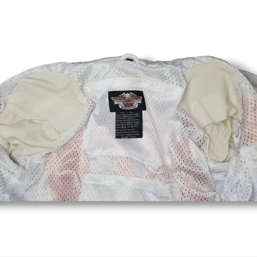 Harley Davidson Bomber Mesh Motorcycle Riding Jacket with Plate & Pad Pockets - Picture 5 of 12